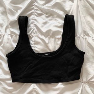 Fashion Nova Black Cropped Tank Top